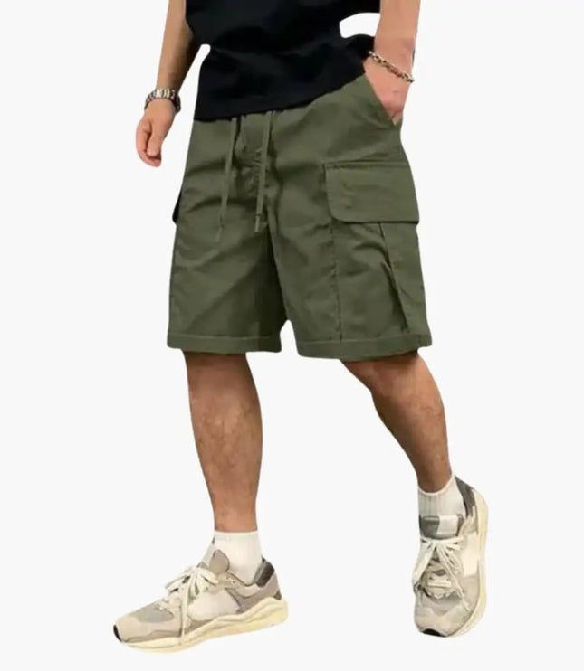 Short cargo longueur genou avec cordon pour homme, été