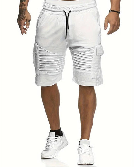 Shorts cargo d'été longueur genou, multi-poches, coupe décontractée pour hommes