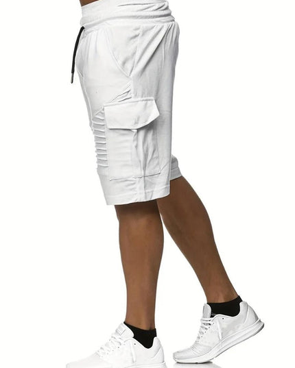 Shorts cargo d'été longueur genou, multi-poches, coupe décontractée pour hommes