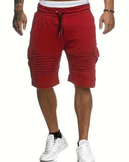 Shorts cargo d'été longueur genou, multi-poches, coupe décontractée pour hommes