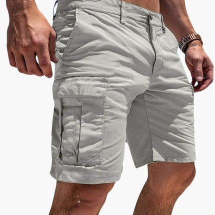 Pantalones cortos cargo hasta la rodilla con múltiples bolsillos para hombre de verano