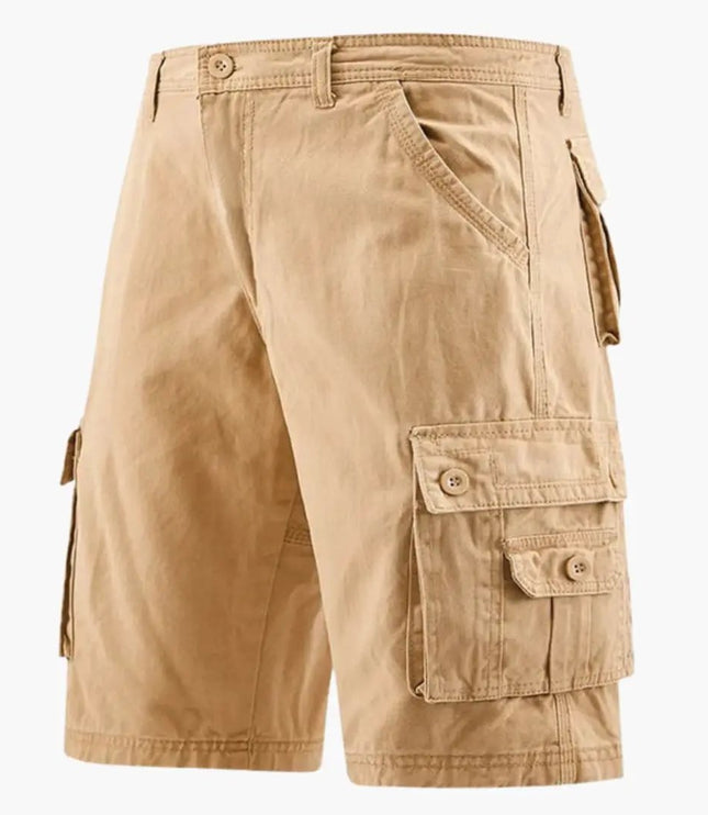 Pantalones cortos cargo hasta la rodilla con bolsillos para hombre de verano