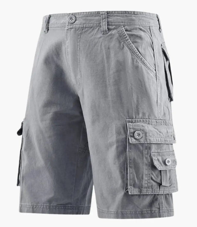 Pantalones cortos cargo hasta la rodilla con bolsillos para hombre de verano