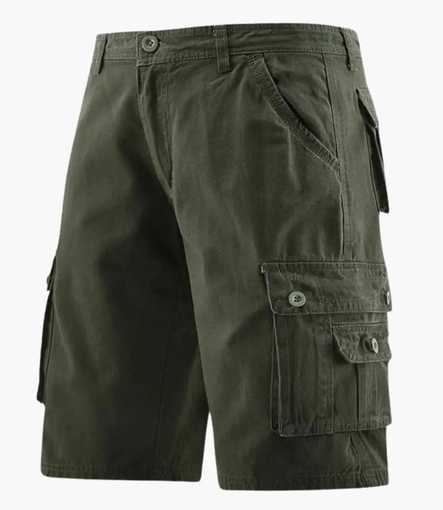 Pantalones cortos cargo hasta la rodilla con bolsillos para hombre de verano