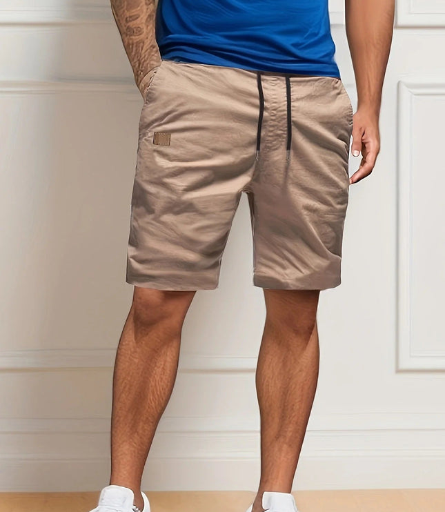 Shorts cargo d'été pour homme, taille élastique, multi-poches, coupe décontractée