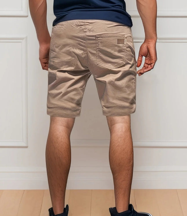 Shorts cargo d'été pour homme, taille élastique, multi-poches, coupe décontractée