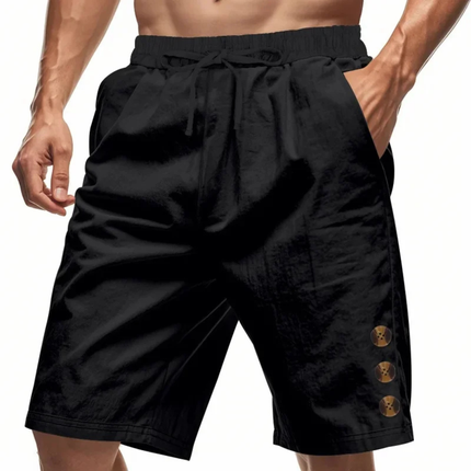 Shorts décontractés d'été pour homme avec cordon de serrage et détail bouton