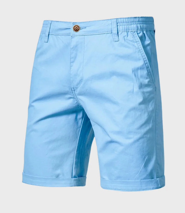 Shorts d'été décontractés ajustés avec poches, longueur genou pour hommes