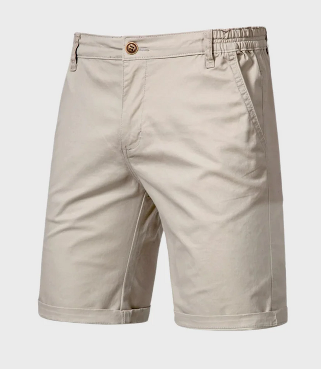 Shorts d'été décontractés ajustés avec poches, longueur genou pour hommes