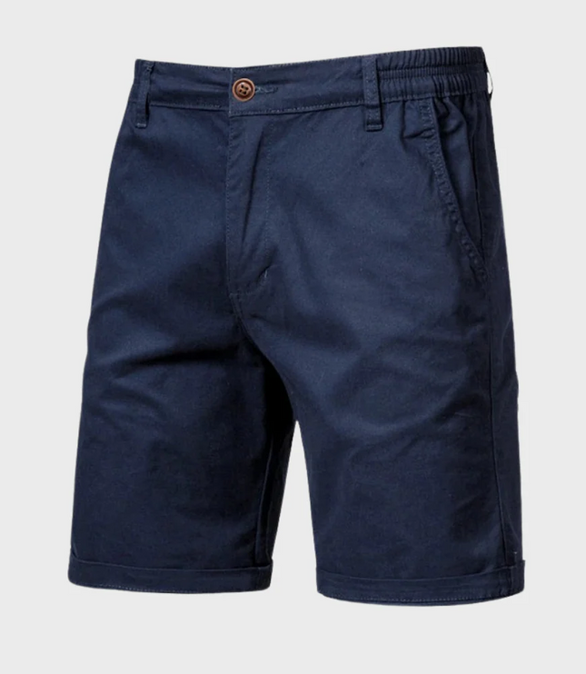 Shorts d'été décontractés ajustés avec poches, longueur genou pour hommes