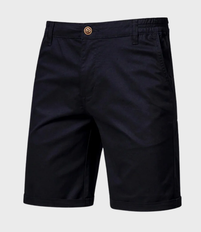Shorts d'été décontractés ajustés avec poches, longueur genou pour hommes