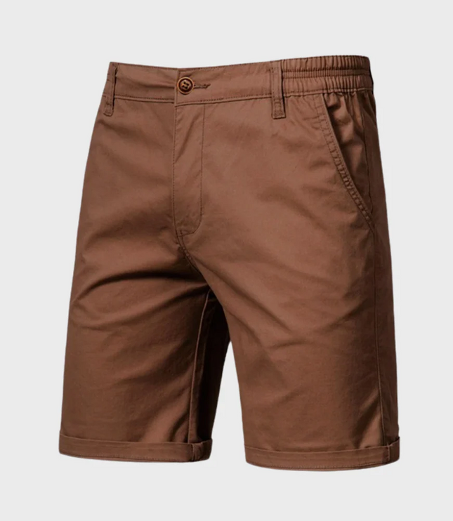 Shorts d'été décontractés ajustés avec poches, longueur genou pour hommes