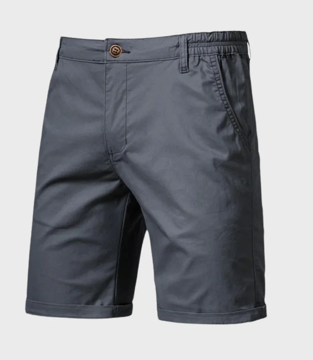 Shorts d'été décontractés ajustés avec poches, longueur genou pour hommes