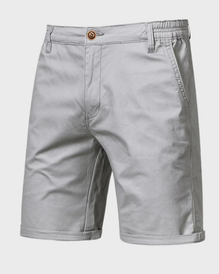 Shorts d'été décontractés ajustés avec poches, longueur genou pour hommes