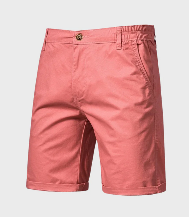 Shorts d'été décontractés ajustés avec poches, longueur genou pour hommes
