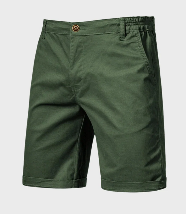 Shorts d'été décontractés ajustés avec poches, longueur genou pour hommes