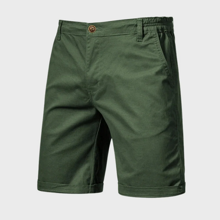 Shorts d'été décontractés ajustés avec poches, longueur genou pour hommes