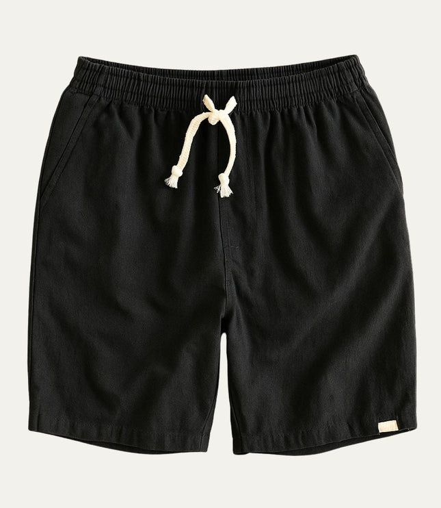Shorts en lin d'été pour homme avec cordon de serrage, légers, plage décontractée