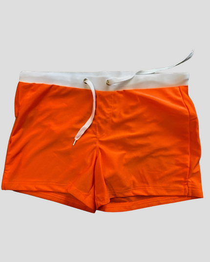 Pantalones cortos de baño con cordón y aberturas laterales para hombre de verano
