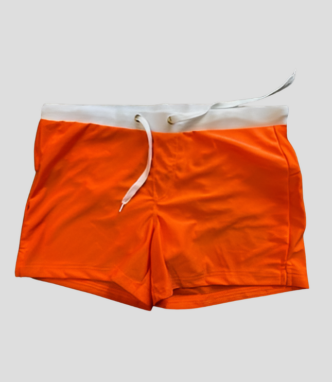 Pantalones cortos de baño con cordón y aberturas laterales para hombre de verano