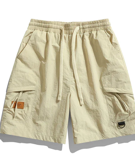 Short cargo léger avec taille élastique pour homme, été
