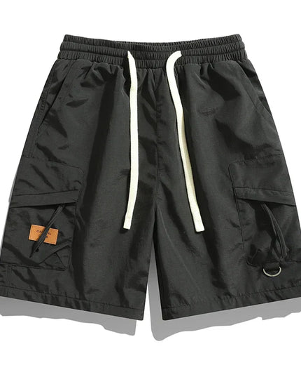 Short cargo léger avec taille élastique pour homme, été