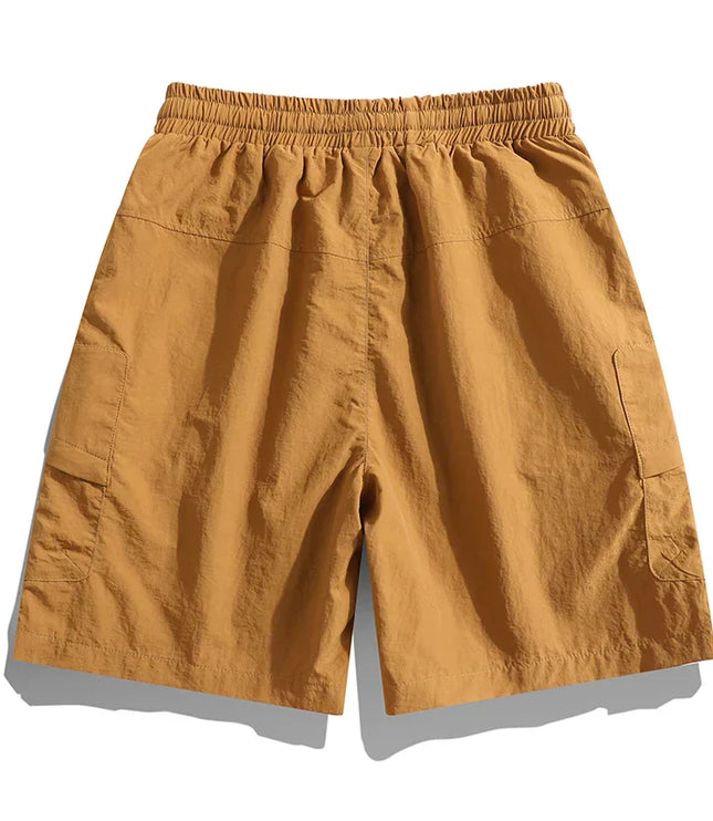 Short cargo léger avec taille élastique pour homme, été