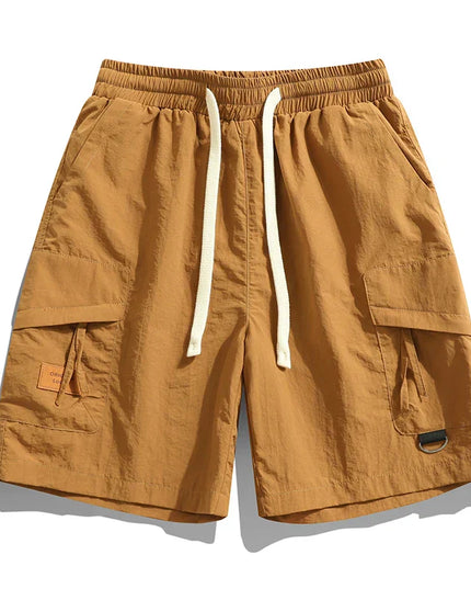 Short cargo léger avec taille élastique pour homme, été