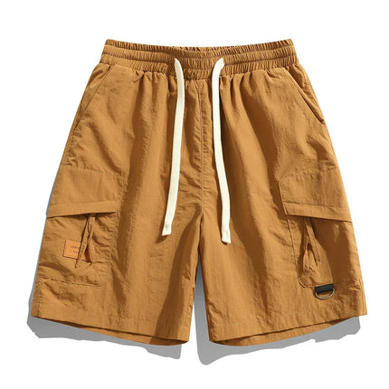 Short cargo léger avec taille élastique pour homme, été
