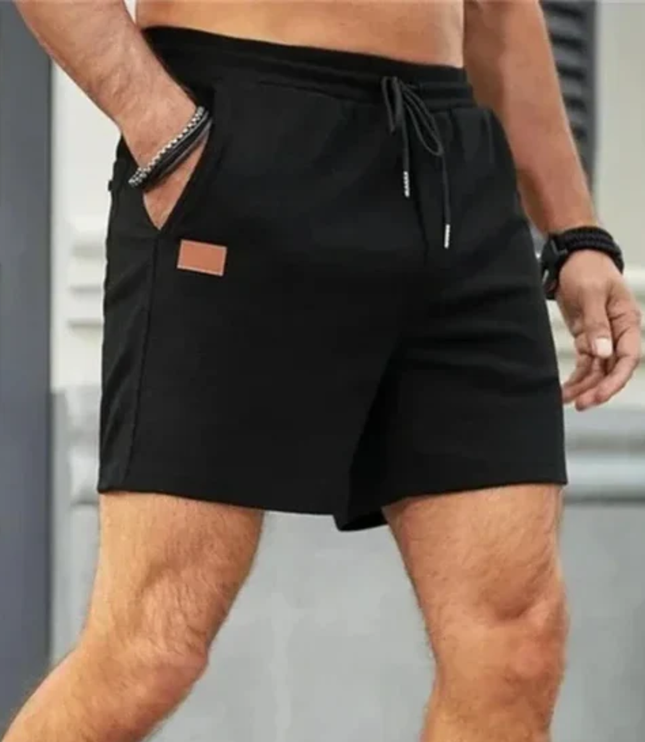 Shorts en lin d'été pour homme avec cordon de serrage et poches