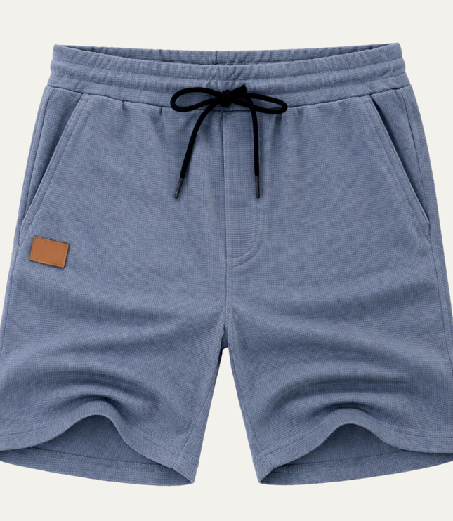 Shorts en lin d'été pour homme avec cordon de serrage et poches