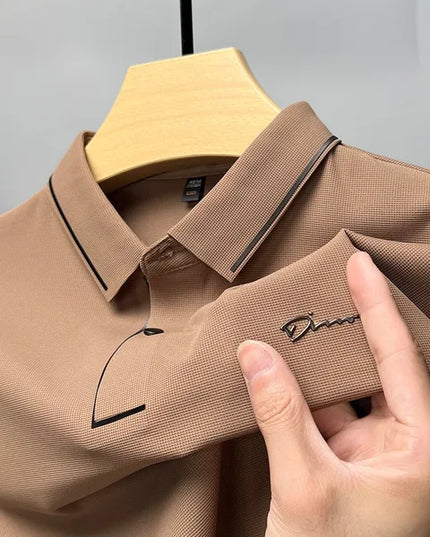 Polo d'été pour homme à manches courtes en maille piquée