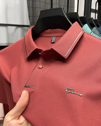 Polo d'été pour homme à manches courtes en maille piquée