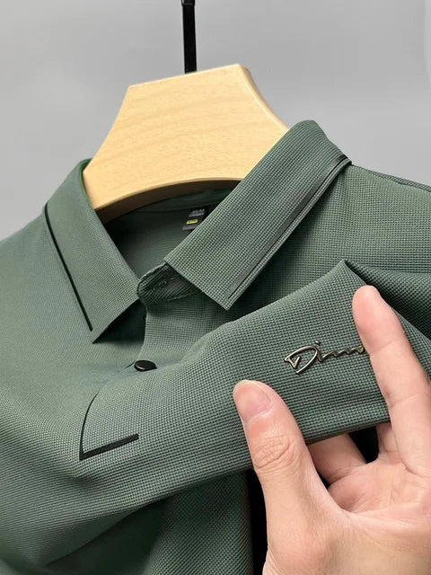 Polo d'été pour homme à manches courtes en maille piquée