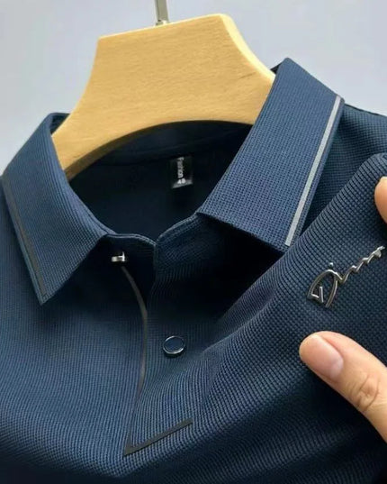 Polo d'été pour homme à manches courtes en maille piquée