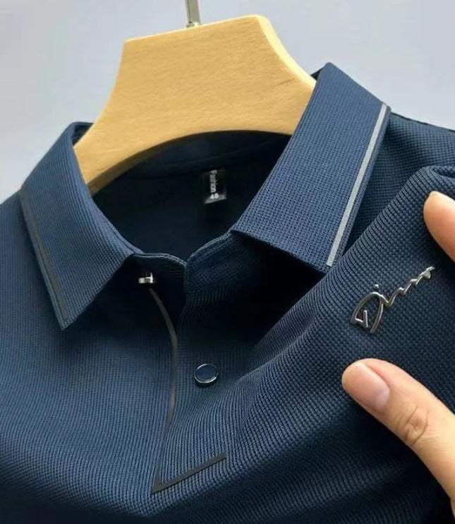 Polo d'été pour homme à manches courtes en maille piquée