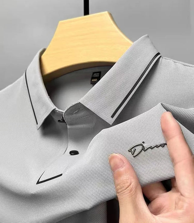 Polo d'été pour homme à manches courtes en maille piquée