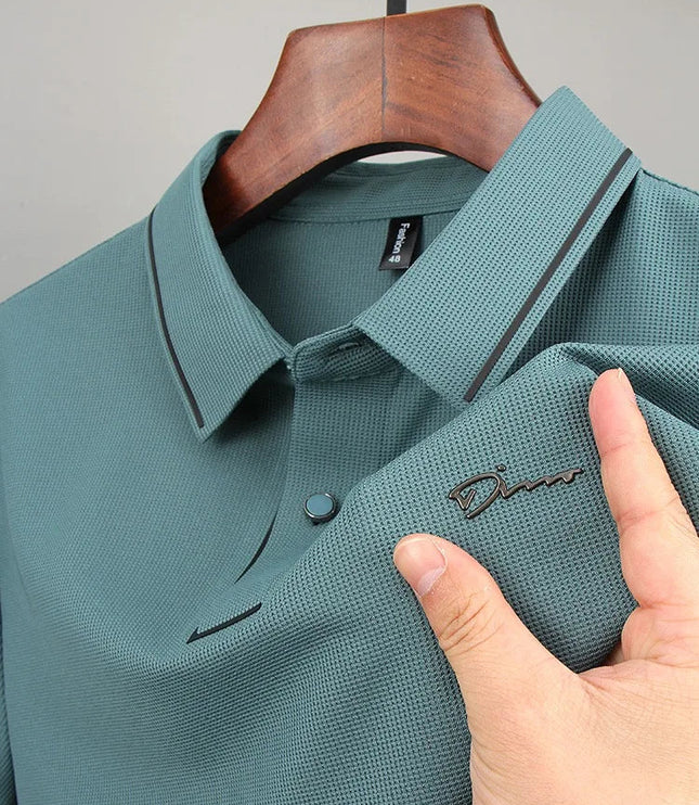 Polo d'été pour homme à manches courtes en maille piquée