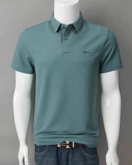 Polo d'été pour homme à manches courtes en maille piquée