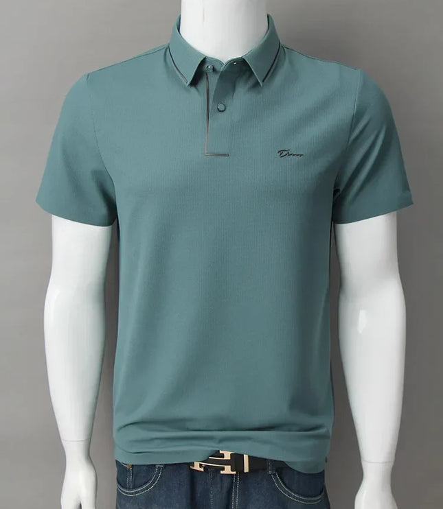 Polo d'été pour homme à manches courtes en maille piquée