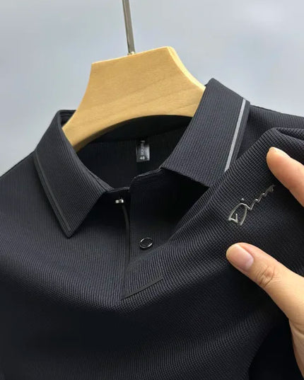 Polo d'été pour homme à manches courtes en maille piquée