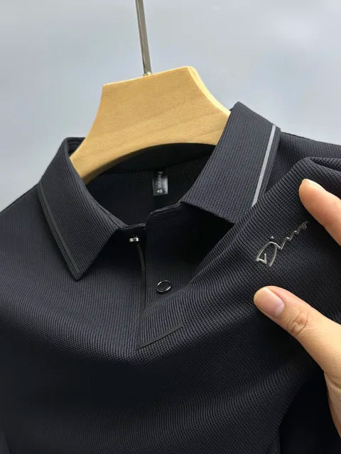 Polo d'été pour homme à manches courtes en maille piquée