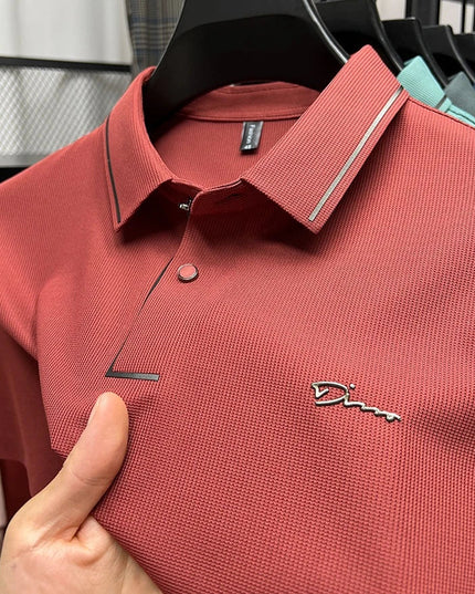 Polo d'été pour homme à manches courtes en maille piquée