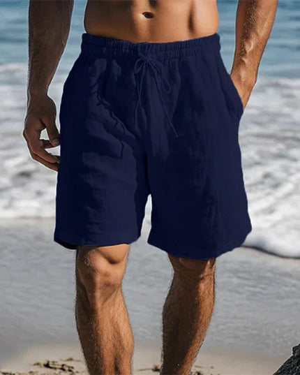 Pantalones cortos de baño de secado rápido con cordón y bolsillos para hombre de verano