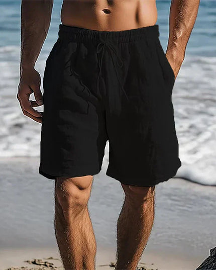 Pantalones cortos de baño de secado rápido con cordón y bolsillos para hombre de verano