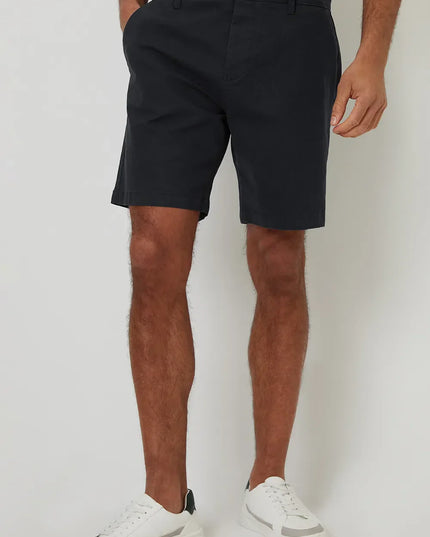 Shorts chino d'été coupe régulière pour hommes avec passants de ceinture et poches