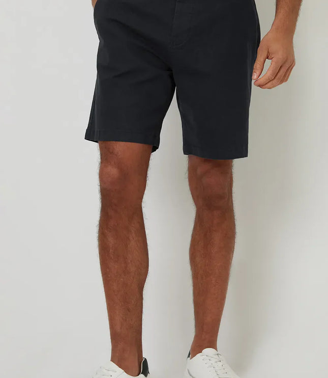 Shorts chino d'été coupe régulière pour hommes avec passants de ceinture et poches