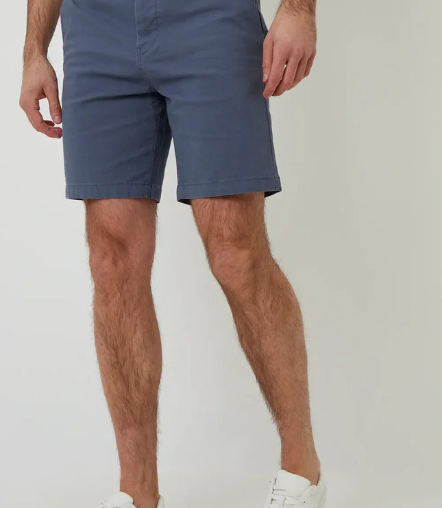 Shorts chino d'été coupe régulière pour hommes avec passants de ceinture et poches