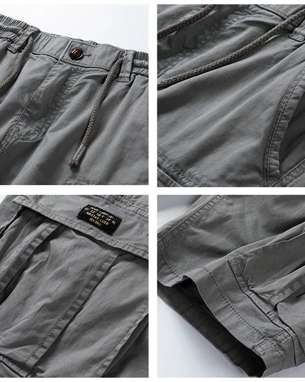 Short cargo multi-poches à coupe décontractée pour homme, été