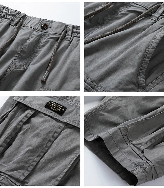 Short cargo multi-poches à coupe décontractée pour homme, été